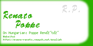 renato poppe business card